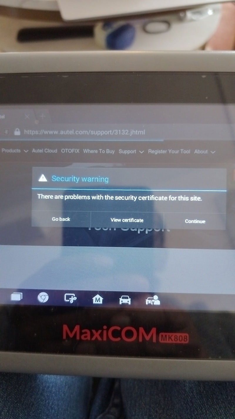 mk808 error code